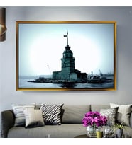 Altın Çerçeveli dekoratif tablo l884 (Gold)