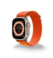 Cosmostech Akıllı Saat Watch için Uyumlu 42MM 44MM 45MM 49MM 1/2/3/4/5/6/se/7/8/ultra Çift Katman Kordon ve Kayışı Turuncu(Turuncu)