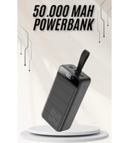 Powerbank Çoklu Şarj Girişi 50.000 Mah Taşınabilir Dijital Göstergeli