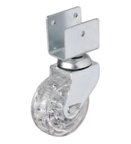 Hts 328 - 50x20 mm Şeffaf Makaralı Kısa U Tablalı Teker 4 Adet TG-V 5056