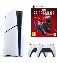 Sony Playstation 5 Slim CD'Lİ+ 2.Dualsense + PS5 Spider Man 2 OYUNU (Beyaz)