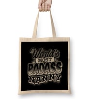Awesome World's Most Badass Nanny Babysitter Bez Çanta Uzun Saplı