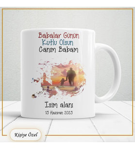 Babalar Günü Hediyesi – Kişiye Özel Kupa Bardak-baba64