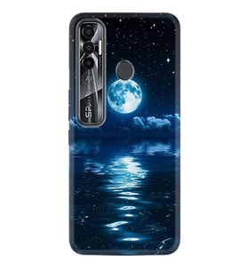 Tecno Spark 6 6 Go 8C 8 Pro 7 7 Spark 9 Pro Kılıf Desemli Silikon Night Moon 1133
