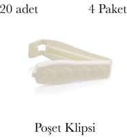 Poşet Klipsi 20 Adet Poşet Klipsi Kahve Bakliyat Atıştırmalık Cips Bisküvi Poşet Klipsi 4 Paket