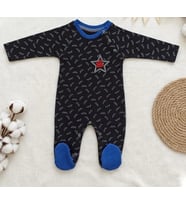 %100 Pamuklu Anti-Alerjik Star Baby Çıtçıtlı Erkek Bebek Tulumu (0-9 Ay Kesintisiz Konfor)