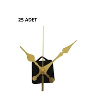 Toptan Saat Mekanizması,duvar Saati Motoru 25 Adet 16 Mm Şaft (metal Akrep-yelkovan-saniye Ile Birl