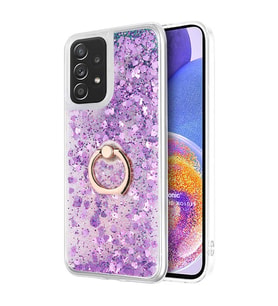 Microsonic Samsung Galaxy A23 Kılıf Glitter Liquid Holder Mor