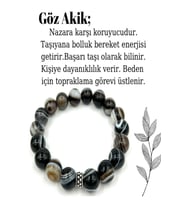 Göz Akik Doğal Taş Bileklik