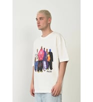 Erkek Baskılı T-Shirt Kısa Kol Bisiklet Yaka Rahat Kalıp Tişört - Beyaz