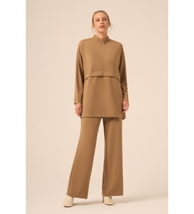 FTZ Women Kadın Royal Pantolonlu Takım Camel 31271