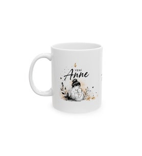 Yeni Anne Hediyelik Porselen Kupa Anne ve Bebek Temalı 330 ml Seramik Kahve Kupası Yeni Anne Hediyesi Doğum Sonrası Hediye KF10072616