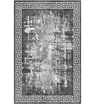 Eliana Home Baskılı, Yıkanabilir Kaymaz Taban Salon Halısı LNA0558 100x150 cm (Gri)