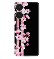 Realme C55 Kılıf Resimli Desenli Baskılı Silikon Pink Flowers 3 1393
