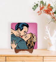 BK Gift Pop Art Tasarımlı Ahşap Standlı Puzzle Çerçeve-39