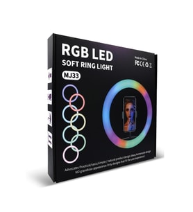 RGB LED Soft Ring Light MJ33, Tripod ve Telefon Tutucu Seti
