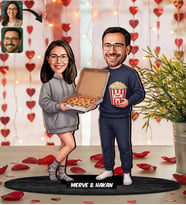 BK Gift Kişiye Özel Sevgili Karikatürlü Ahşap Biblo -14, Fotoğraftan Karikatür, Sevgililer Günü Hediyesi, Ev Hediyesi