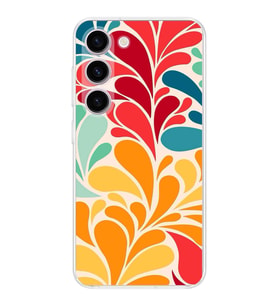 PrintiFy Samsung Galaxy S24 ile Uyumlu 1mm Slim Fit Retro Colors 5 Baskılı Şeffaf  Kılıf