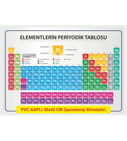 Periyodik Element Cetveli Bilimsel Poster (30x42cm) Pvc Kaplı Yazılıp Silinebilir