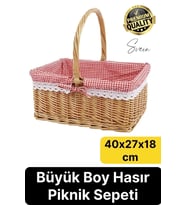 Premium Kamp Piknik Sepeti Yıkanabilir Astar Rattan Yiyecek Rustik Hasır Dokuma Dekoratif Outdoor