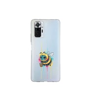 Xiaomi Redmi Note 10 Pro ile uyumlu Splash arı tasarımlı şeffaf silikon kılıf