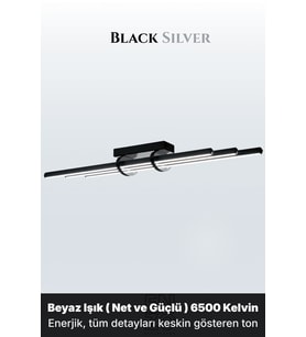 Cosmo Silver LED Tavan Avize – Kumandalı Dim Edilebilir – Aşağı Işık