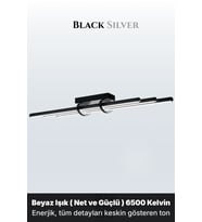 Cosmo Silver LED Tavan Avize – Kumandalı Dim Edilebilir – Aşağı Işık