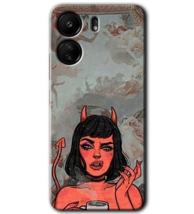 Xiaomi Redmi 13C Kılıf HD Desen Baskılı Kılıf - Devil Girl