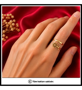 Trend Kasım Ayı Topaz & Şakayık Doğum Çiçeği Yüzüğü