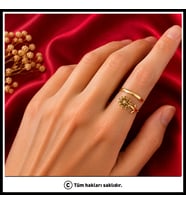 Trend Kasım Ayı Topaz & Şakayık Doğum Çiçeği Yüzüğü
