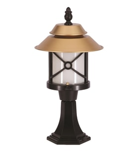 AVONNI BSU-68049-BSA-KOP Sarı/Siyah Boyalı Dış Mekan Aydınlatma E27 Aluminyum Polikarbon Cam 30cm