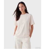 LCW Modest Pembe Baskılı Soft Touch Kadın Tişört
