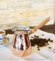 BAKIR CEZVE MODERN ÇEKİÇ DÖVME MODEL 4 KİŞİLİK