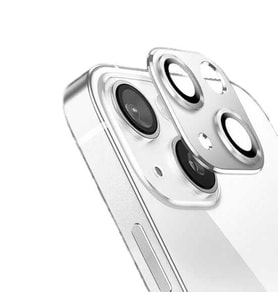 Apple iPhone 13 CL-03 Kamera Lens Koruyucu Metal Cam Koruma (Gümüş)