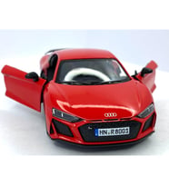Diecast,Metal Model Oyuncak Araba Audi 2020 R8 Çek Bırak  Lisanslı 1:36 Ölçek Araba (Kırmızı)