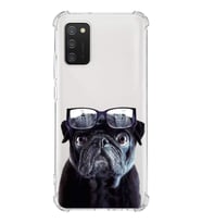 PrintiFy Samsung Galaxy A02s Uyumlu Köpek 3 Baskılı Şeffaf Köşe Korumalı Antişok Kılıf
