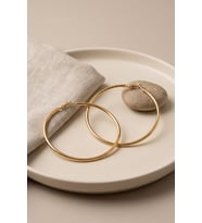 316L Çelik Gold Renk 66 mm Halka Küpe TJ-BKP12010