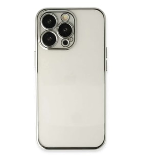 iPhone 14 Pro Max Kılıf Razer Lensli Silikon - Gümüş