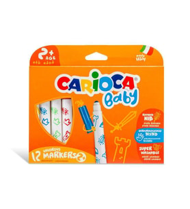 Carioca Baby Jumbo Yıkanabilir Keçeli Boya Kalemi 12 Renk 2+ Yaş 