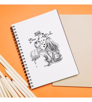 Sevgili Çift Tasarımlı Defter Kişiye Özel