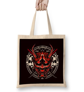 Japan Warrior Skull Samurai Kendo Katana Ninja Shinobi Mempo Bez Çanta Uzun Saplı