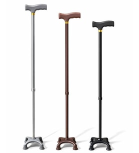 Metal 4 Ayaklı Ayarlanabilir Destek Bastonu - T Saplı Alk5488