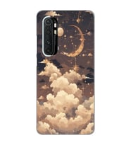 Xiaomi Mi Note 10 LITE Uyumlu Bulutlar Tasarımlı Şeffaf Telefon Kılıfı