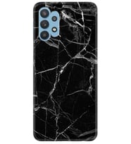 Kılıfland Samsung Galaxy A52 Kılıf Desenli Silikon Resimli Kapak Fragile Black Mermer Kılıf 1378