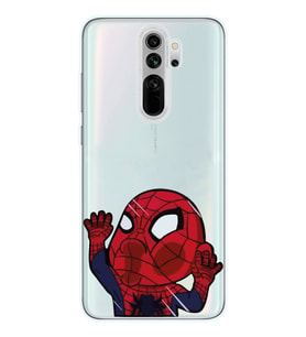 Redmi Note 8 Pro Uyumlu Örümcek Adam Desenli Şeffaf Telefon Kılıfı