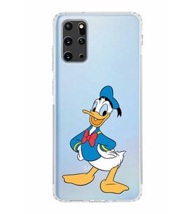 Samsung Galaxy S20 Plus  Kamera Korumalı Kapak Donald Duck Tasarımlı  Şeffaf  Kılıf