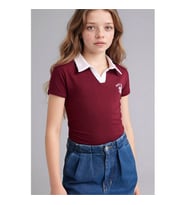 Defacto 26Y801002389 Bordo Kız Çocuk T-Shirt G1001A8/BR115