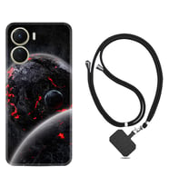 Vivo Y16 Kılıf Resimli Boyun Askılı İpli Desenli Silikon Series Dark World 1867