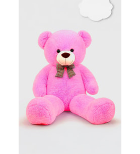 Sevimli 90 cm Peluş Ayı ile  Pembe Konsept Romantik Peluş Ayıcık Buketi