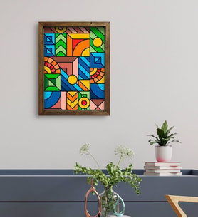 BK Gift Otel Odası Konseptli Doğal Masif Ahşap Çerçeveli Tablo 45x65cm-23